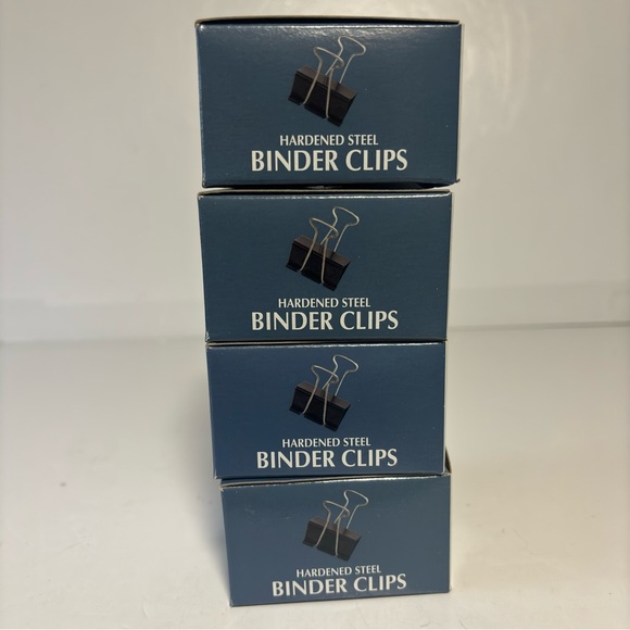 SKILCRAFT hardened steel binder clips 4 Boxes NIB - Picture 4 of 5